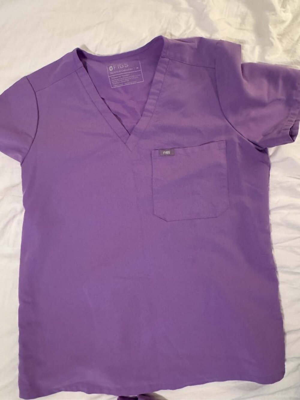Figs Lilac Dawn Catarina - One-Pocket Scrub Top - M